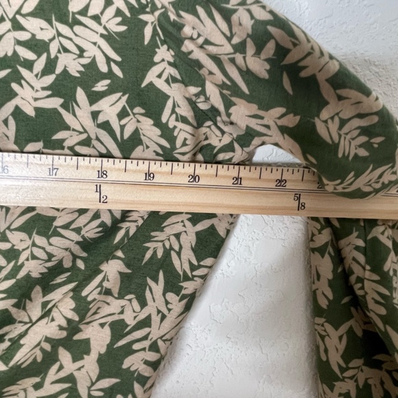 ba&sh Tarmac Long Sleeve Button Up Front Tie Top Womens Size 1 (US4) Green - Picture 8 of 15